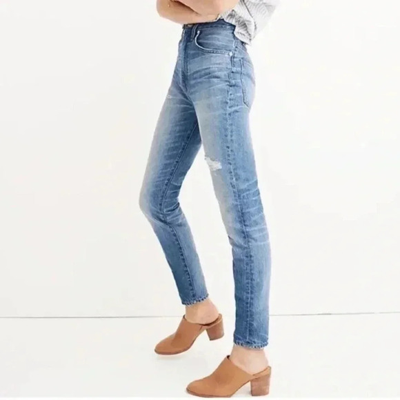 Madewell Women's Size 27 Rigid Skinny Jeans Distressed H5845 High Rise SOLD OUT - Picture 7 of 13
